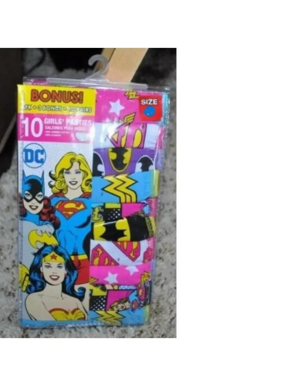 Girls Super Hero Girls Underwear sz 4 Justice League 10 Pack Panties Handcraft